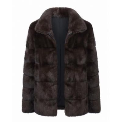 2025冬季新款俄罗斯进口紫貂貂皮大衣男整貂水貂夹克立翻领满天星